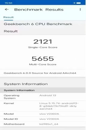 Dimensity 9200 Plus GeekBench 6 Score