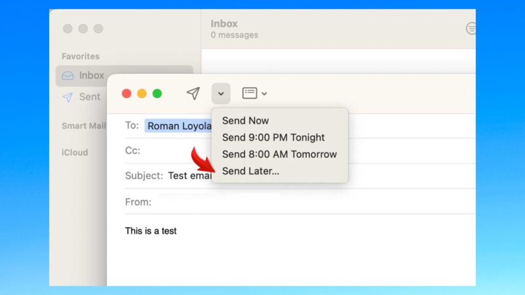 Scheduling Email in Apple Mail on Mac
